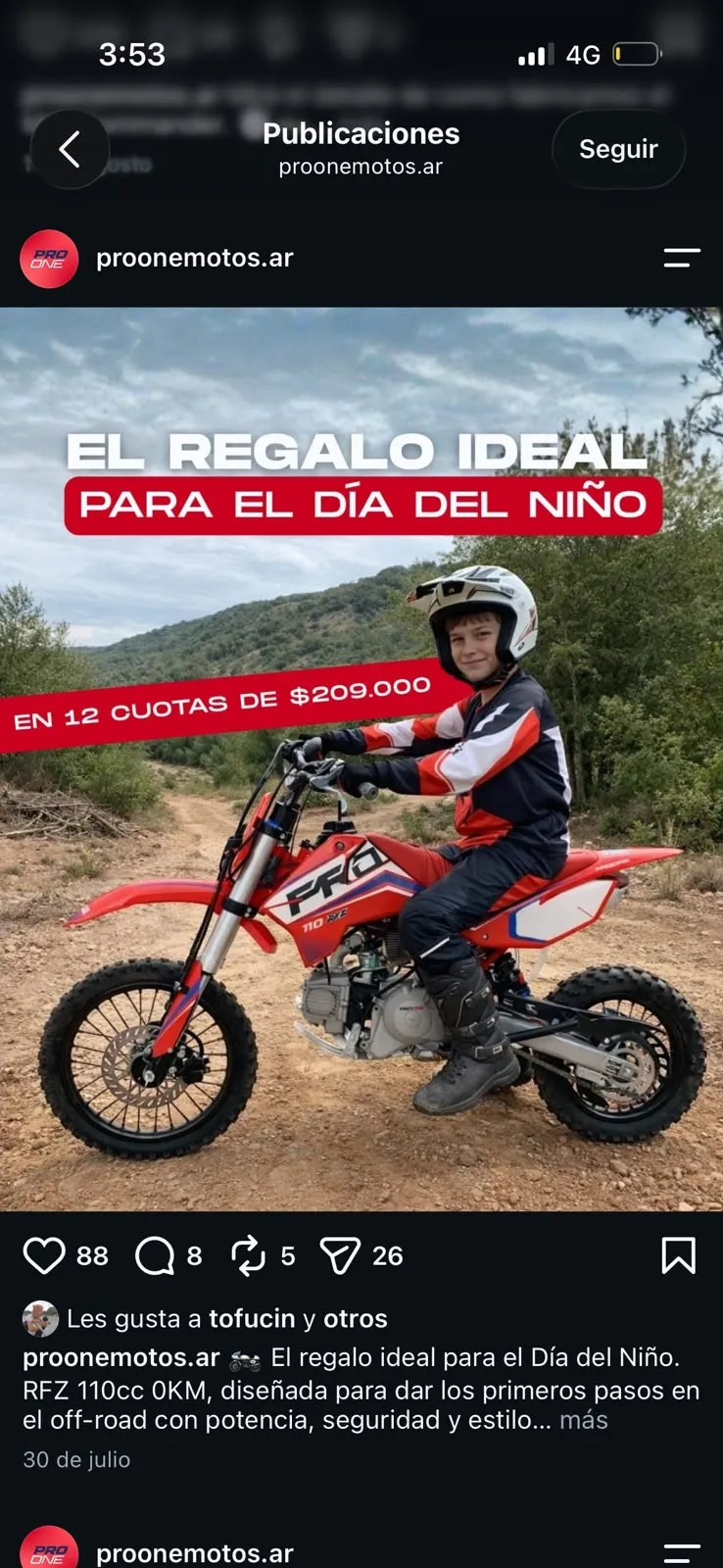 Publicación de PRO ONE: El regalo ideal para el Día del Niño
