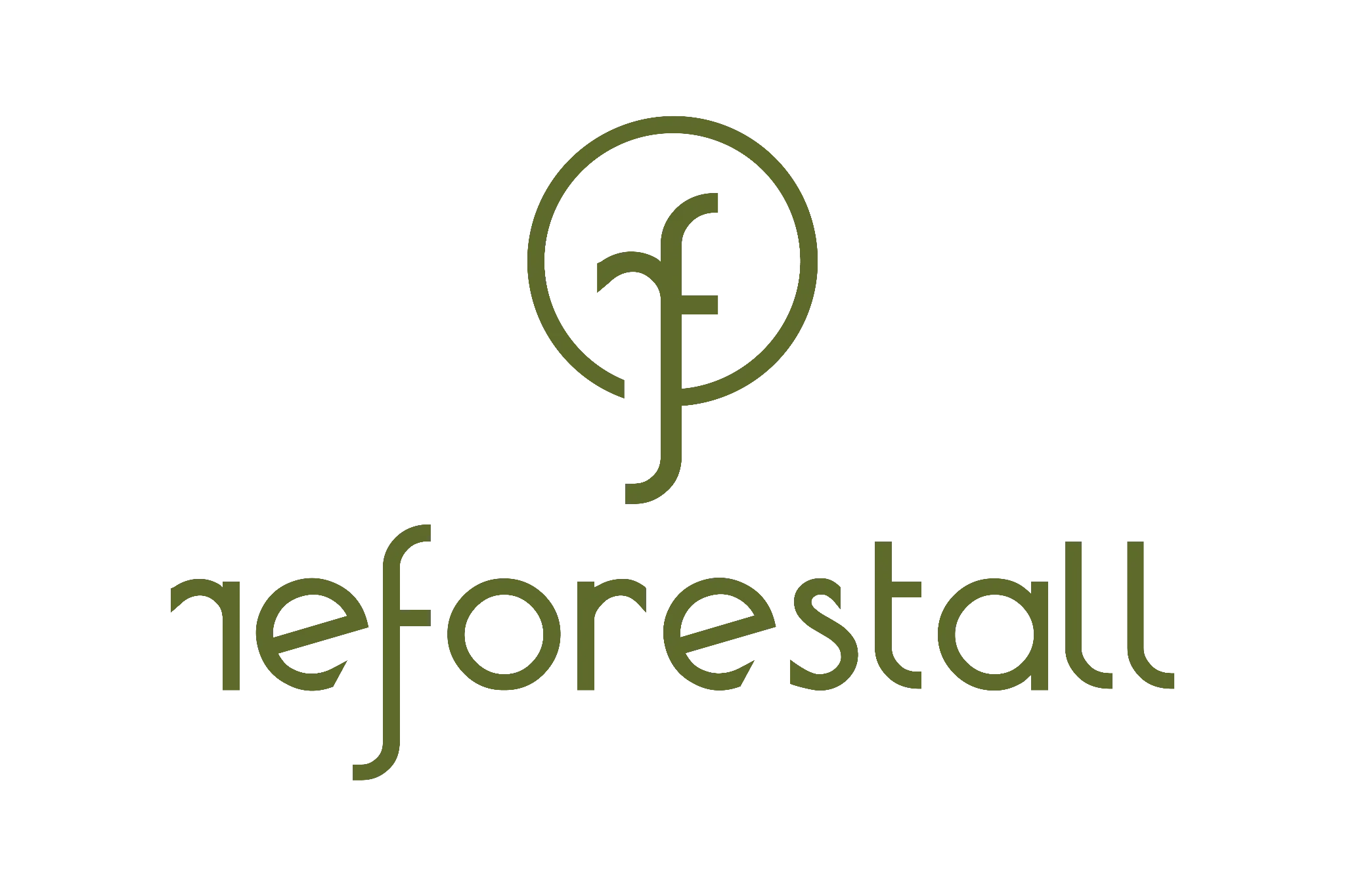 Logotipo de Reforestal en verde sobre negro